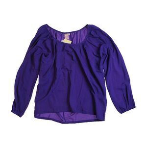 Fourty's Womens Wide Neck Sleeve Pullover Blouse, Purple, NWT